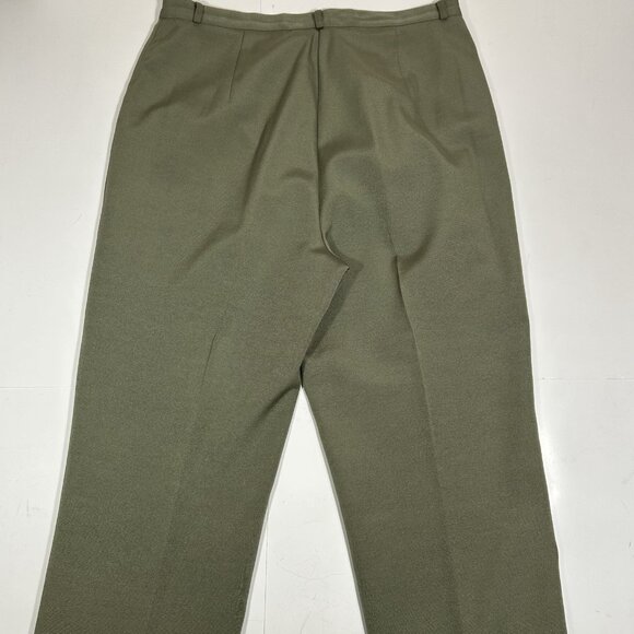 Vtg Nygard Collection 2pc Pants Suit Olive Green Lined Blazer Sz 12 Pants Sz 14 - Picture 11 of 13